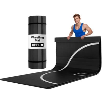 VEVOR Martial Arts Mat 3 x 3 m voor thuistrainingen, waterdichte oprolbare trainingsmatten, fitnessmat voor gymnastiek, tatami, jiu-jitsu, MMA, judo, boksen, sportmat, yogamat, zwart