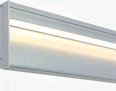 Aluminium profiel plint metallic grijs 2M voor LED strip 10mm - Aluminium - Zilver - SILUMEN