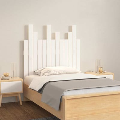 vidaXL - Hoofdbord - wandmontage - 82,5x3x80 - cm - massief - grenenhout - wit