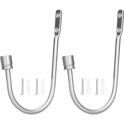 2 stuks Gordijnhaak Aluminiumlegering U-vormige Cilinder Vaste Draperie Terughouder voor Thuis Kantoor