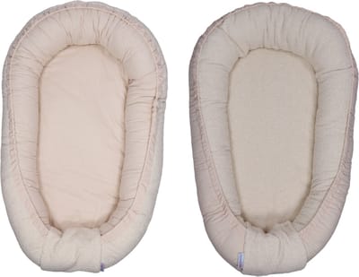 MamaLoes Teddy Boucle Naturel Omkeerbaar Babynest