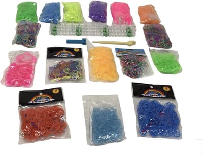 Loombands Superpakket: 6500 Loombands incl. loomboard, haaknaald loombandjes
