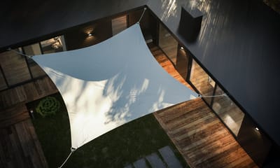 CoolHome Schaduwdoek Waterdicht - Waterdicht Schaduwdoek Vierkant- Schaduwdoek 3.6 x 3.6 meter -Grijs