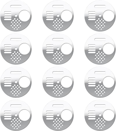 Dailygoods- Bijenkorf Toegangspoort - 12x Roestvrij Staal - Diameter 6,8 cm - Duurzaam en Roestbestendig - Bijenteelt Tool - Veilig en Stevig