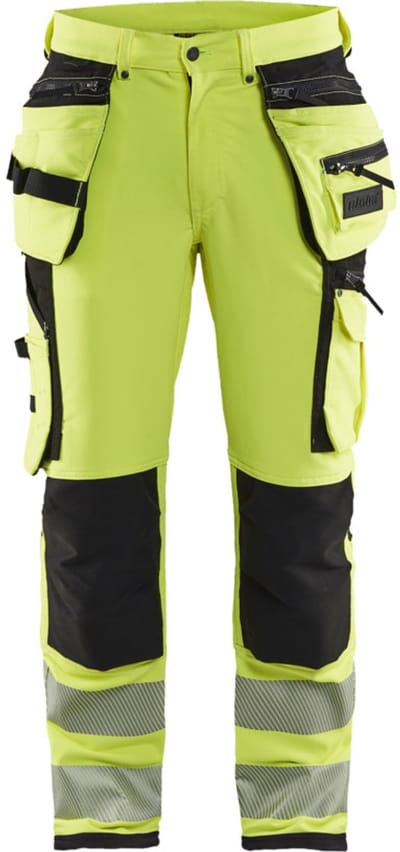 Blaklader High Vis werkbroek met 4-weg stretch 1997-1642 - High Vis Geel/Zwart - C144