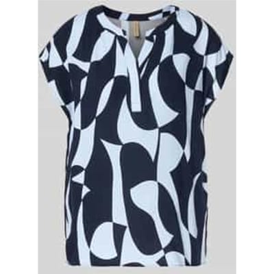 regular fit blouse van viscose met V-hals model 'CHANISE'
