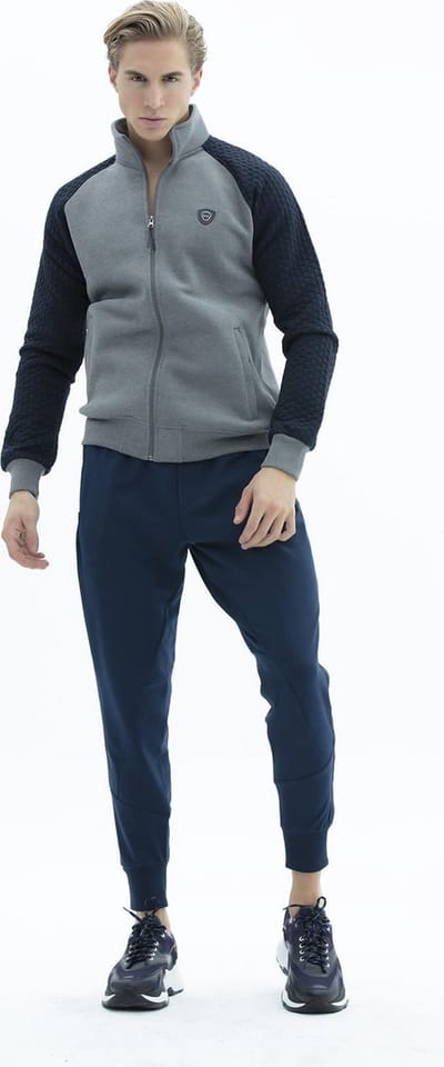 SCR. Lebo - Warme Heren Vest - Sweatvest met zakken - Grijs - Maat M