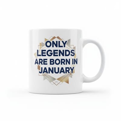 Only Legends Are Born in January Mok – Stoere Verjaardag Quote Cadeau Koffiemok – 330 ml Keramische Mok