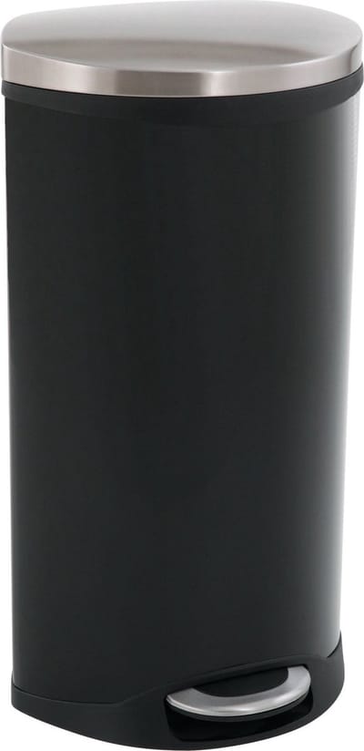EKO - Shell Bin pedaalemmer 30 liter - steel Plastic - zwart - Prullenbak