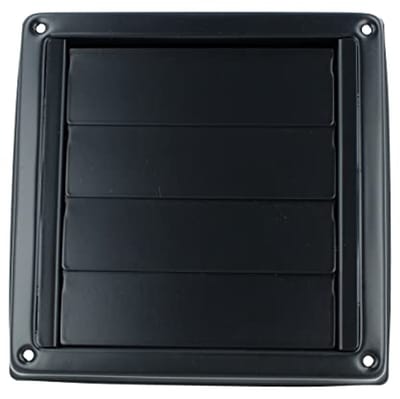 Roestvrij Stalen Ventilatierooster Zwartgrijs RAL7021 - Automatisch Openende Lamellen voor Afvoerlucht