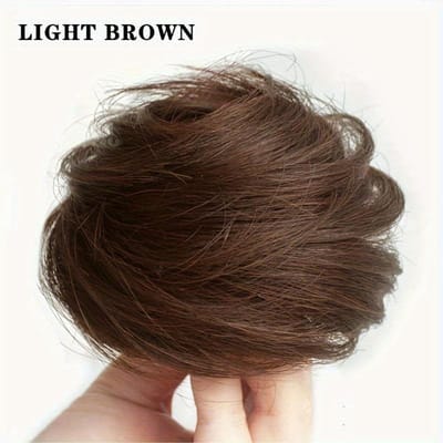 Vrouwen Pluizige Knot Onzichtbaar Naadloos Natuurlijke Knot Vlechten Haarring Paardenstaart Decoratie Vrouwen Meisjes Haarband Haaraccessoires black