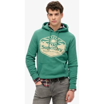 Superdry Sun Hoodie Groen Grootte: Xxl