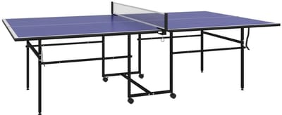 Sensova - Tafeltennistafel Kwartvouwbaar met Wielen 274 x 152,5 x 75 cm - Opvouwbare Pingpongtafel met Net, 2 Rackets en 3 Ballen - Mobiele Indoor/Outdoor Tafeltennis Set met Remwielen, Verstelbare Poten en Stabiel Stalen Frame