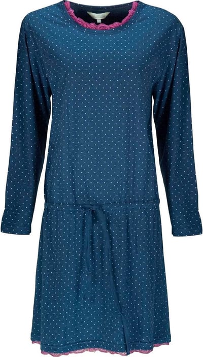 Tenderness Dames Nachthemd - Katoen - Diep Blauw - Maat S