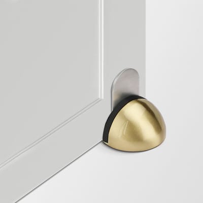 Waledano® Deurstoppers - Vloerdeurstopper - Geluiddemper -Deurhouder -Zelfklevende Deurstopper - RVS Deurstopper - Binnendeur - Incl. 2 schroeven & Zelfklevend Tape