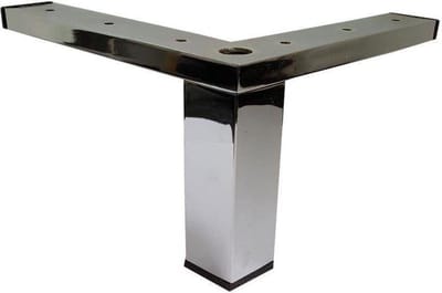 FLE - Stalen meubelpoot chroom hoek 4 bij 4 cm en hoogte 13 cm