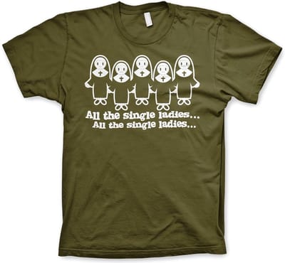 Hybris All The Single Ladies... T-shirt olijfgroen