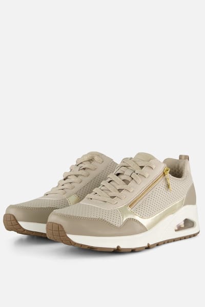 Skechers Skechers Uno Metallic Sliders Zip Sneakers taupe