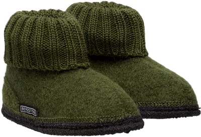 Bergstein Cozy Sloffen - Pantoffels voor dames, heren en kinderen - 100% Zuiver scheerwol - Forest