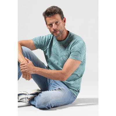 Gabbiano - Heren Shirt - Brenno - 1565106 - 5888 Lagoon Green