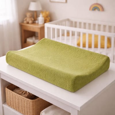 Saphira ESSENTIALS Baby Aankleedkussenhoes Badstof – Groen – 50x70 cm – Zacht & Absorberend – 2 Stuks