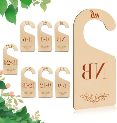 Houten maatseparator voor baby's - Ideaal voor kleding, speelgoed en accessoires, 20 x 18 cm