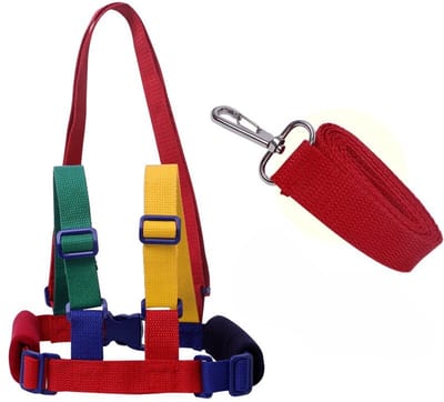 2-in-1 loopgordel voor baby's met veiligheidsriem, anti-verliesgordel voor peuters van 1-3 jaar, verstelbare unisex loophulp voor baby's, afneembare veiligheidsriem voor jongens en meisjes, Geelgroen