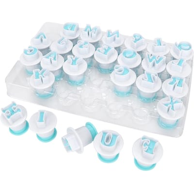 26 STUKS Letter - Vorm DIY Koekjes Bakvorm Koekjesvorm Snijder Fondantsnijder (Hoofdletter) white