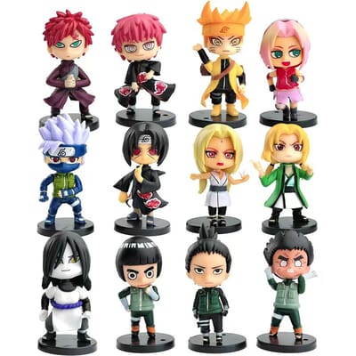 12 stuks/set Anime Figuur Naruto Shippuden Hinata Sasuke Itachi Kakashi Gaara Actiefiguur Q Versie PVC Figuren Speelgoed Geschenk