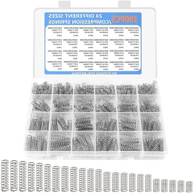 390 Pcs 304 Stainless Steel Small Springs Set of 24 Different Sizes Mechanical Metal Mini Springs for DIY Car Repairs - ShopVlot