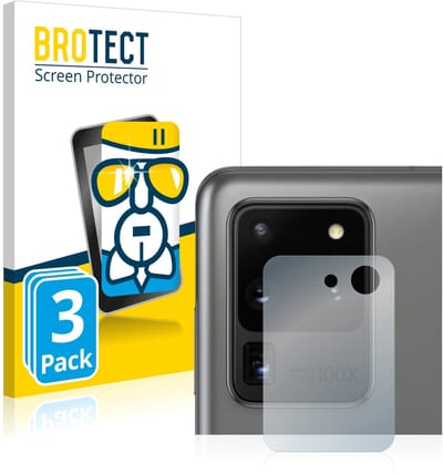 Screenprotector 3 Stuks voor Samsung Galaxy S20 Ultra (ALLEEN Camera Lens) Beschermglas transparant