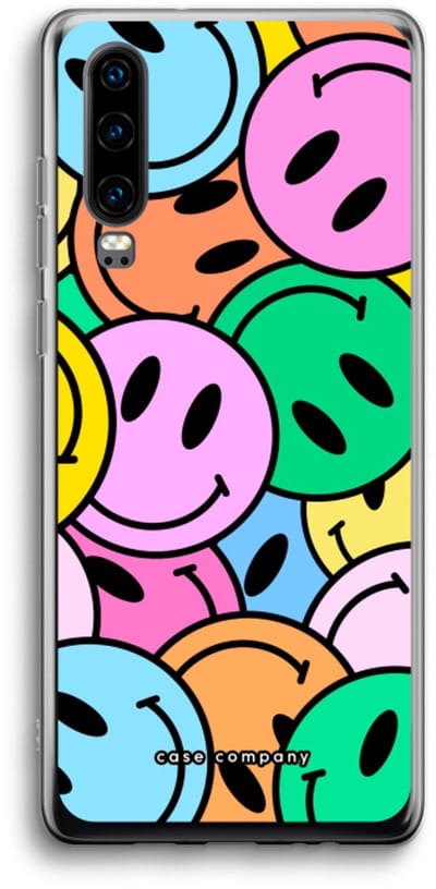 Case Company® - Hoesje geschikt voor Huawei P30 hoesje - Smiley N°1 - Soft Cover Telefoonhoesje - Bescherming aan alle Kanten en Schermrand