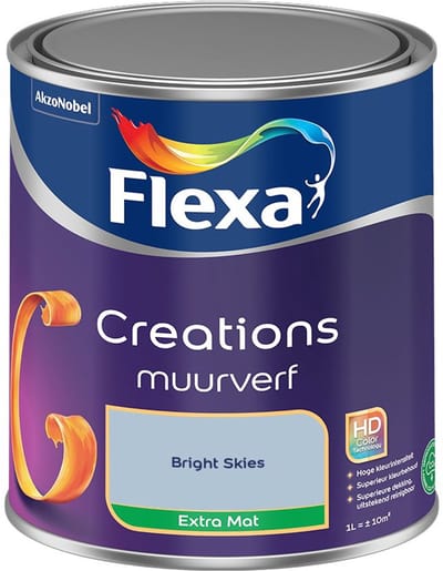 Flexa - Creations Muurverf Extra Mat - Bright Skies - Mengverf - 1 L