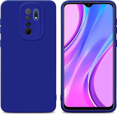 Cadorabo Hoesje geschikt voor Xiaomi RedMi 9 in FLUID BLAUW - Beschermhoes gemaakt van flexibel TPU silicone Cover Fluid Case