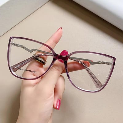 Trendy Kattenoog Glitter Leesbril Dames Luxe Metalen Montuur Anti Blauw Licht Designer Optische Bril Presbyopie Bril 1