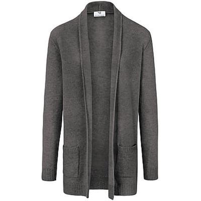Lang vest 100% scheerwol Van Peter Hahn grijs