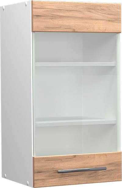 Vicco Fame-Line Glazen keukenkast – 40 cm Krachtige eik goud