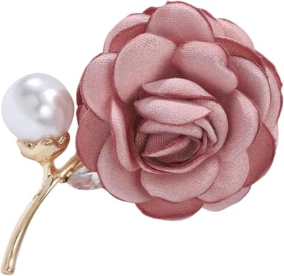 Bloem Broche - Bloemen Pin - Feestelijke Outfit - 3D Bloem Design - 56 x 38 cm - Rood