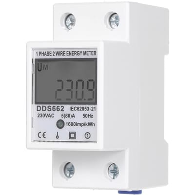 AC 230V eenfasige energiemeter zonder achtergrondverlichting DDS662 E23015-2