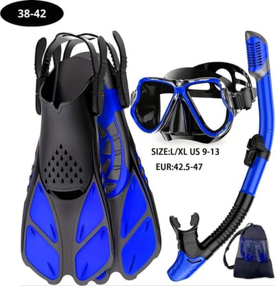 Bovista Zwemvliezen Voor Kinderen & Volwassenen - Flippers - Zwemflippers - Snorkelset - Blauw - Maat 38-42