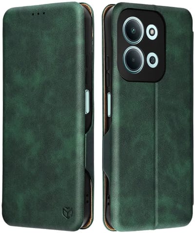 Hoesje geschikt voor Xiaomi Redmi 15C / Xiaomi Poco C85 - Techsuit Safe+ Book Wallet Case - Donkergroen