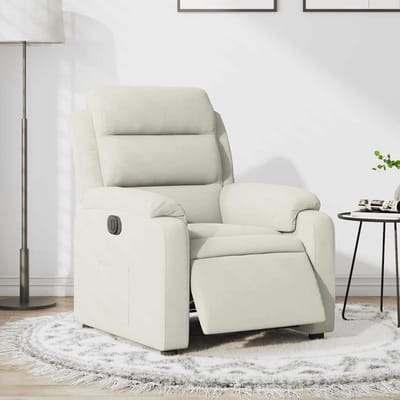vidaXL - Fauteuil - verstelbaar - elektrisch - stof - crèmekleurig