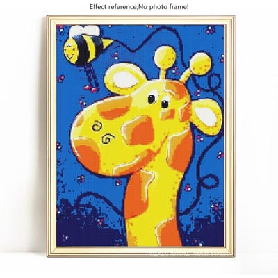 5D DIY diamant schilderij cartoon bij volledige ronde strass foto borduurwerk verkoop diamant 20X30 yellow
