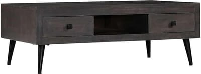 Salontafel - Bijzettafel Opbergtafel - Woonkamer Inrichten - Handgemaakt Uniek Stuk - 100 x 60 x 35 cm - Naturel