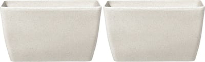 BARIS - Bloempot set van 2 - Lichtbeige - Groot - Stenenmix