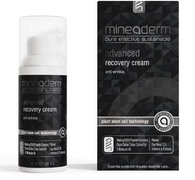 Mineaderm Advanced Recovery Face Cream – Anti-Aging Care with Peptides, Oryza Sativa Stem Cells, Hyaluronic Acid, and Shea Butter – Firming & Moisturizing Facial Care for Day & Night