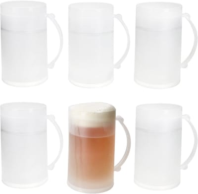 MamboCat 6-delig ToGo bierglas van kunststof met koelvloeistof - 47320