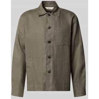 regular fit overshirt van puur linnen model 'BAIRD'