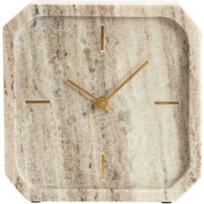 Light & Living - Klok PABLIA - 20.5x6x20.5 cm - Bruin