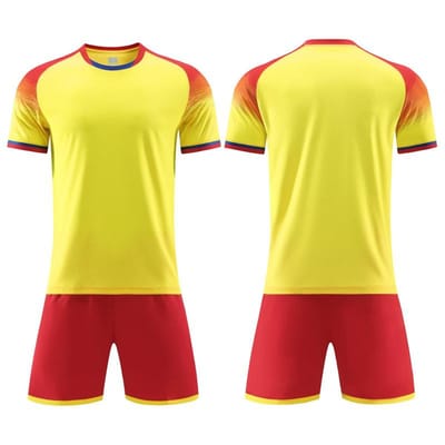Ensemble de Football Hommes et Élèves du Primaire Vêtements Actifs de Football Tenues d'Entraînement pour Enfants Maillot de Football à Manches Courtes Uniforme d'Équipe 3XL